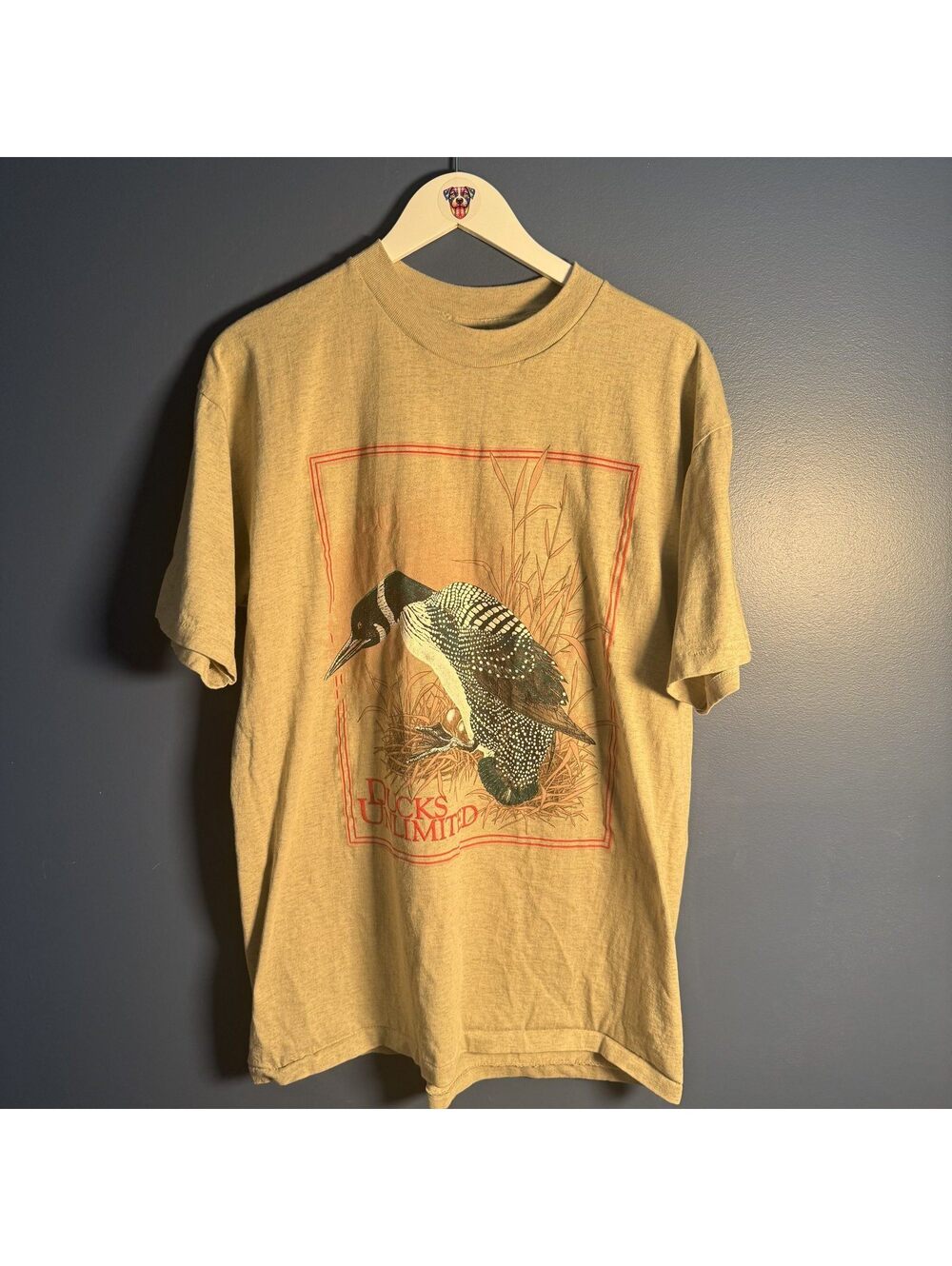 Vintage 90s Ducks Unlimited Loon Graphic T-Shirt Made in USA Sz XL